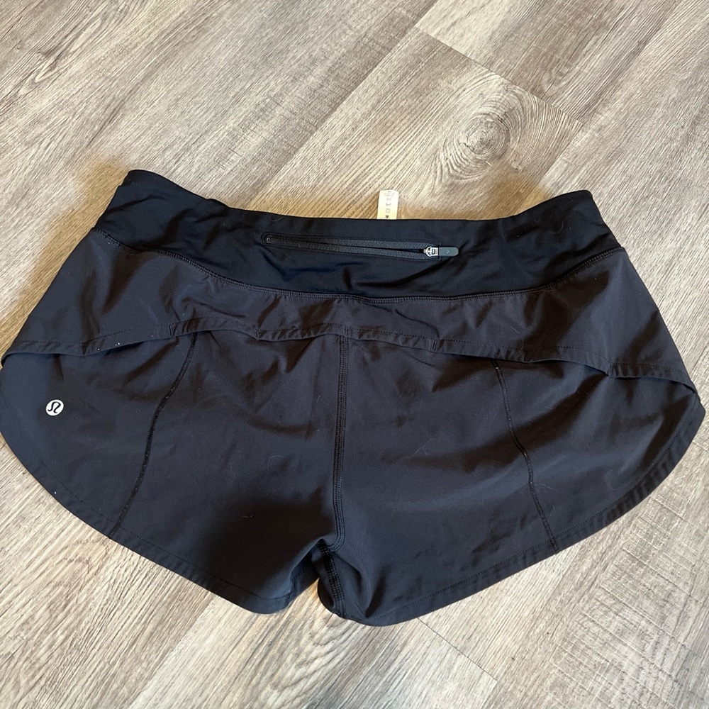 Lululemon Speed Up Short Black Lined Running Size 8 Regular S